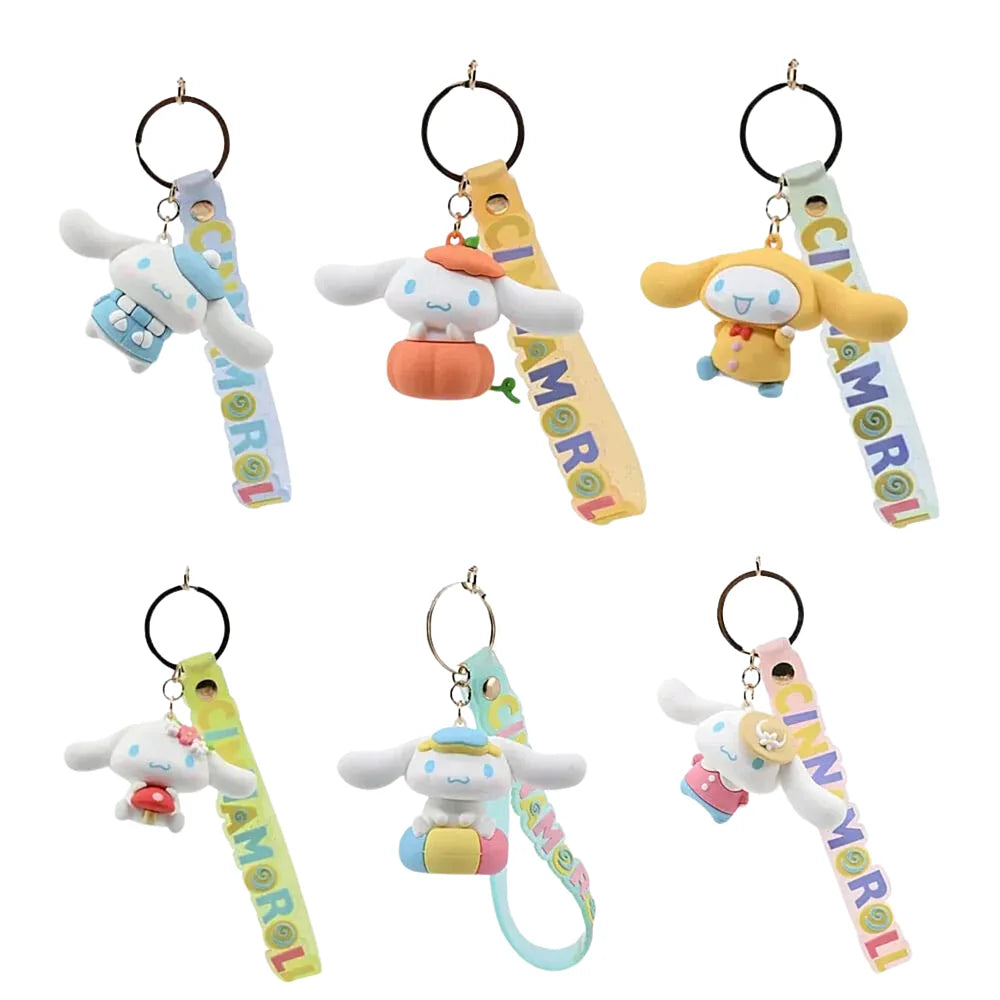 Cinnamoroll sleutelhanger met schattige wintermuts