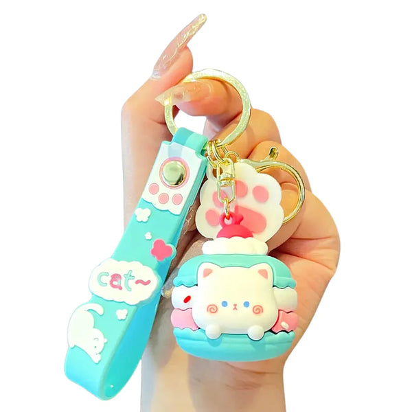 Schattige kawaii kattensleutelhanger voor sleutels en tas