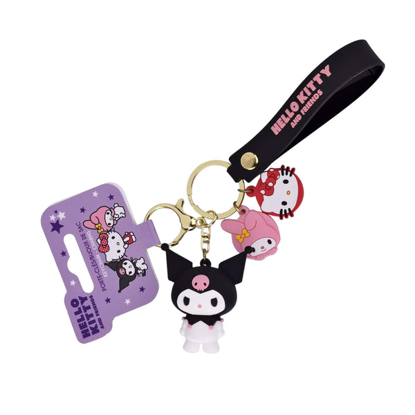 Kuromi sleutelhanger zwart mutsje - Kawaii Sanrio accessoire