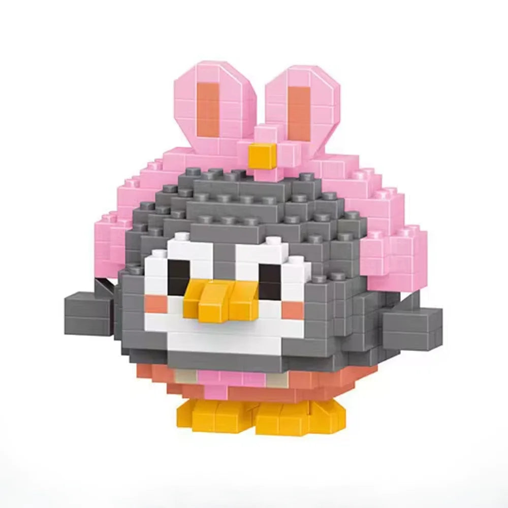 kleine mini bricks pinguïn in kawaii stijl, ideaal voor knutselprojecten