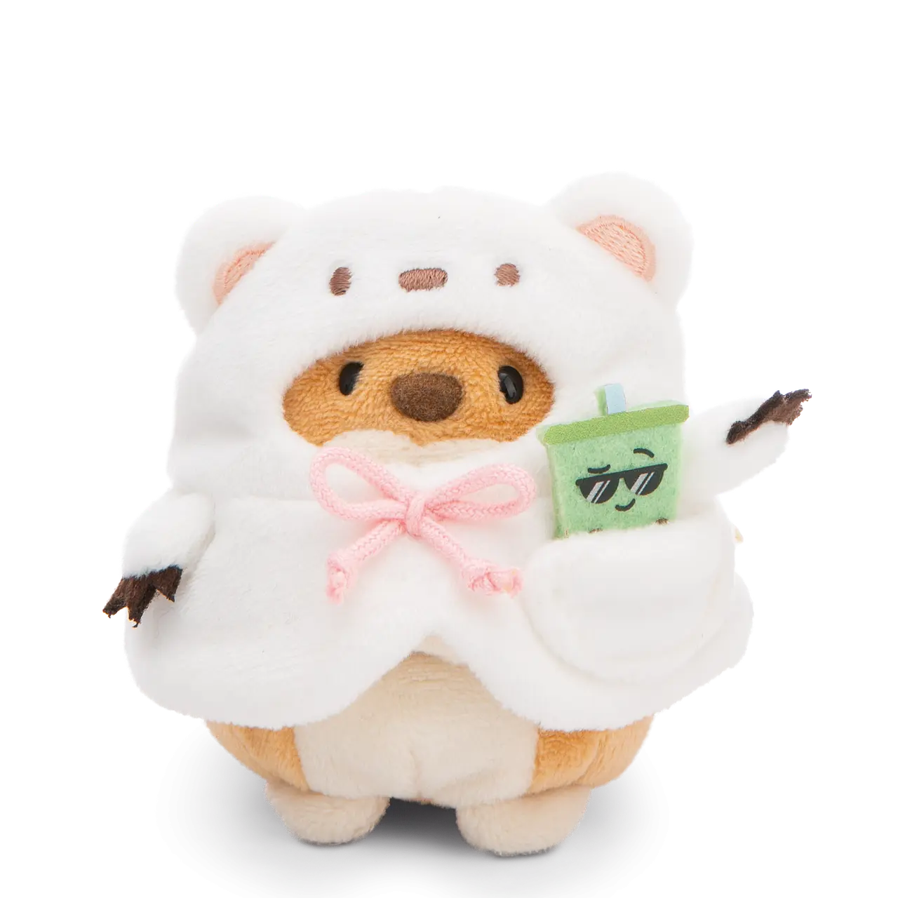 Mymochi | Hondje Hiro met ijsbeerkostuum - knuffel 8 cm