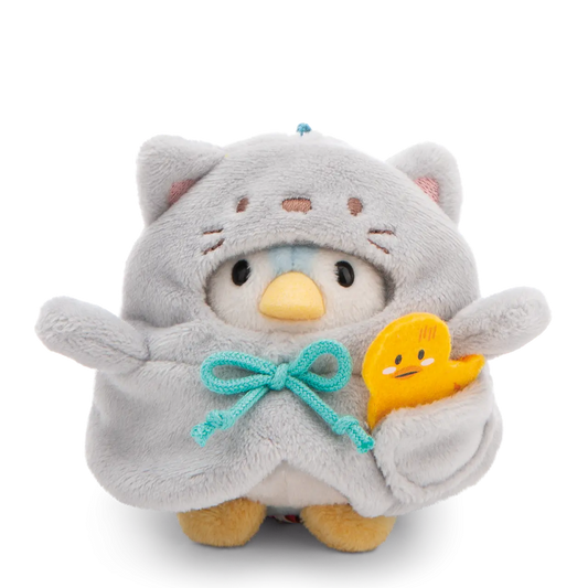 Mymochi | Pinguin Waddle met kattenkostuum - knuffel 8 cm