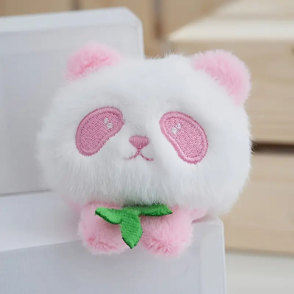 Roze pluche panda sleutelhanger, de ideale knuffel en accessoire voor kawaii fans