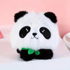 Superzachte pluche panda sleutelhanger in zwart en roze, schattig en veelzijdig