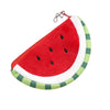 Schattige stoffen watermeloen portemonnee met kawaii ontwerp, rood met groene details, perfect voor pasjes en kleingeld.