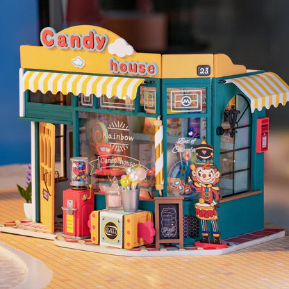 Rolife | Miniature shop: Rainbow candy house - 24 cm