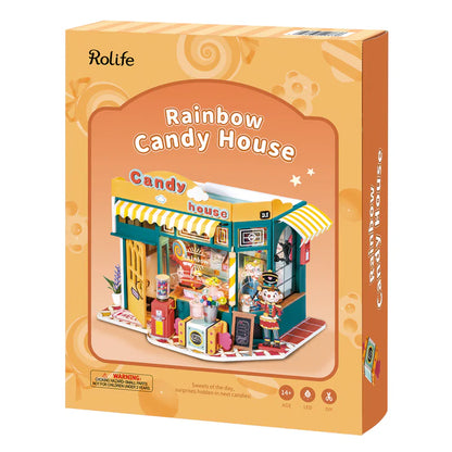 Rolife | Miniature shop: Rainbow candy house - 24 cm