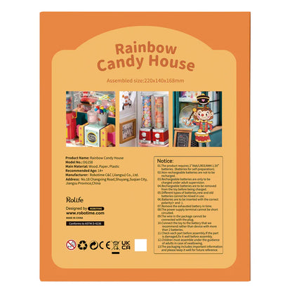 Rolife | Miniature shop: Rainbow candy house - 24 cm