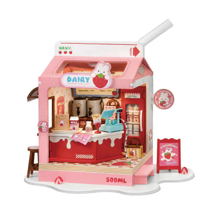 Rolife | Miniature shop: Strawberry Milk box - 15 cm