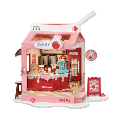 Rolife | Miniatuur winkeltje: Strawberry Milk box  - 15 cm