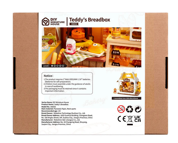 Rolife | Miniature shop: Teddy's breadbox - 15 cm