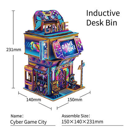 Tone-Cheer | Desk bin: Cyber game city 23 cm